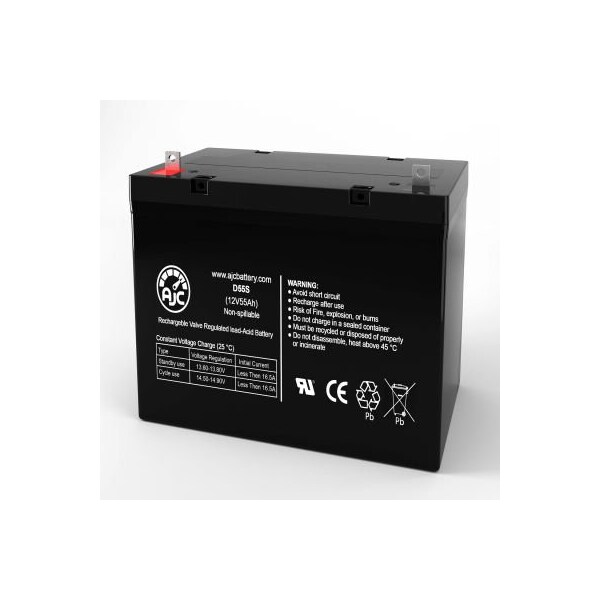 Battery Clerk AJC Prescolite 12-759 Emergency Light Replacement Battery 55Ah, 12V, NB AJC-D55S-J-0-186921 - main